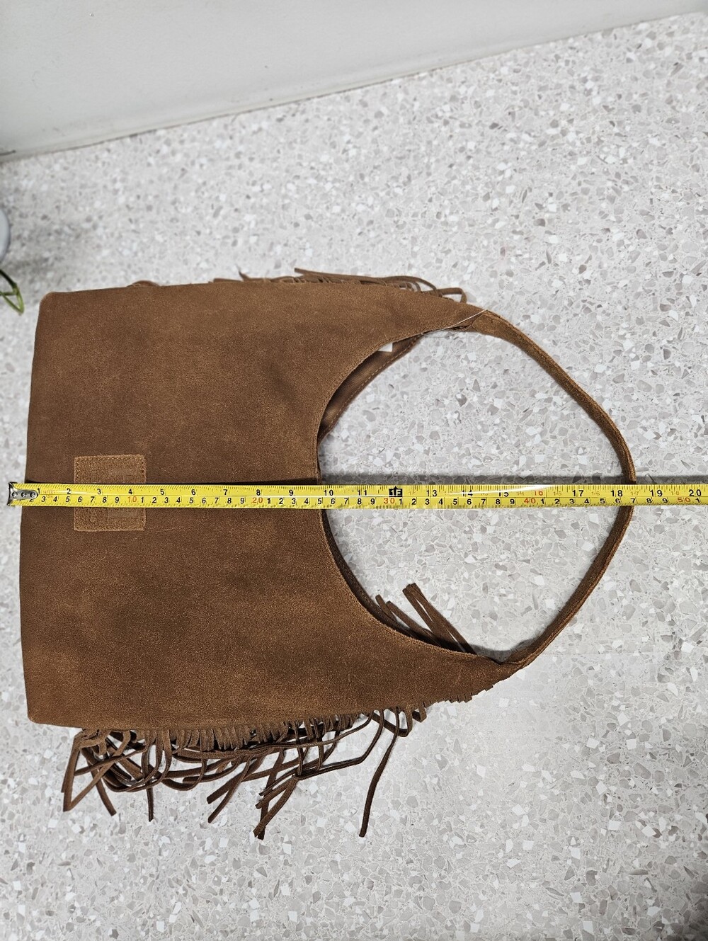 Haute Hippie Fringe Suede Hobo Bag Brown Western Cowgirl Chic Shoulder Bag - Picture 3 of 10